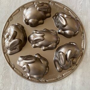 Nordic Ware Bronze Bunny Cakelet Pan Easter Spring Ready